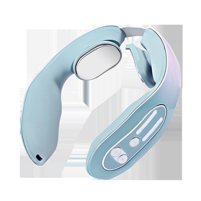 EMS Neck Acupoints Massager Device Intelligent Neck Massager With Heat Blue Hot Design