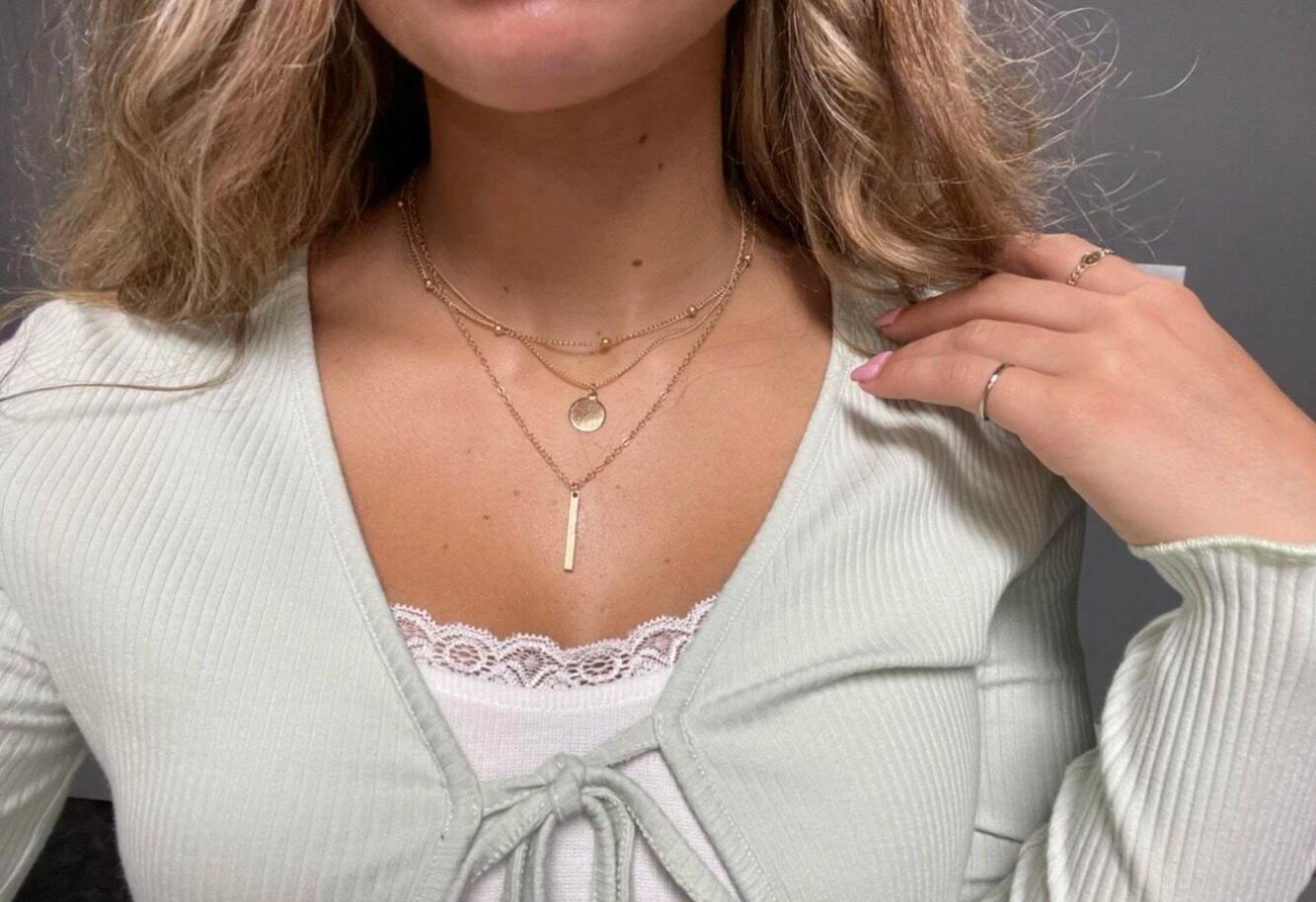 10 sets Gold Tone Chain Multi layer Choker Pendant Bib Necklace Party Jewellery