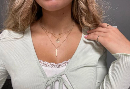 10 sets Gold Tone Chain Multi layer Choker Pendant Bib Necklace Party Jewellery